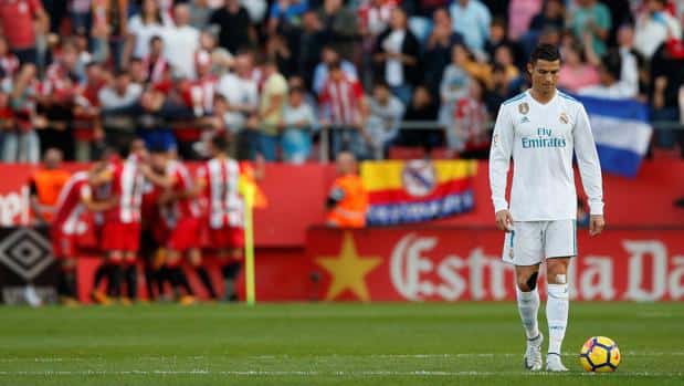 Cristiano Ronaldo en la derrota frente al Girona | Foto: Getty Images