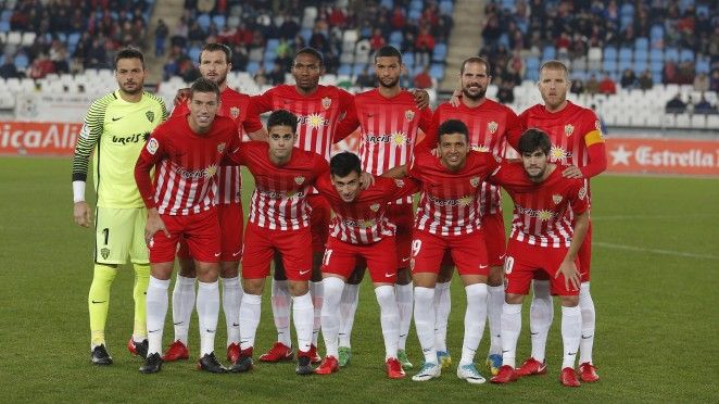 Once de la UD Almería durante un encuentro de la temporada 17/18 (www.udalmeríasad.com)