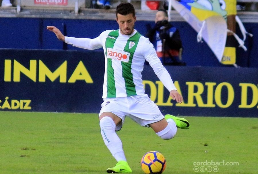 Pinillos durante su último encuentro como blanquiverde | Imagen: Córdoba CF
