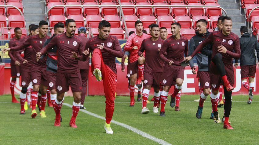 Toluca se prepará para su debut en el Nemesio Diez. Foto vía: Tolucafc.com