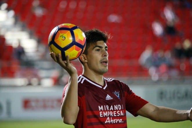 Quintanilla en su debut con el CD Mirandés | Imagen: CD Mirandés
