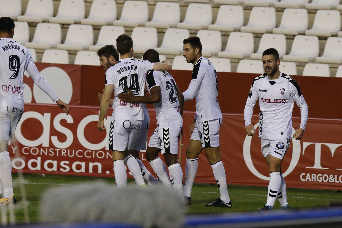 Dani Rodríguez abrió la lata en un duro partido para su equipo. Fuente: Albacete Balompié.