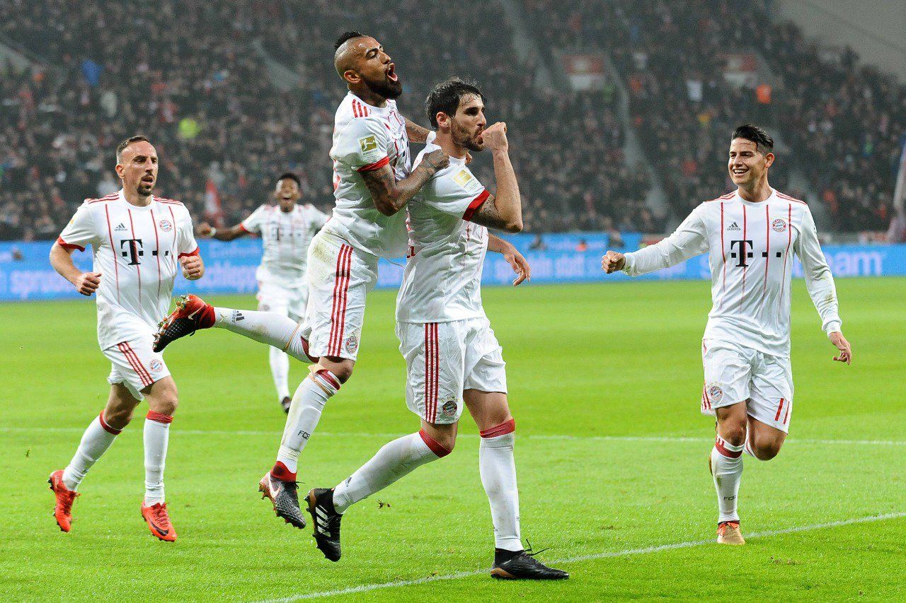 Celebración del gol de Javi Martínez. Vía Twitter @FCBayernUS