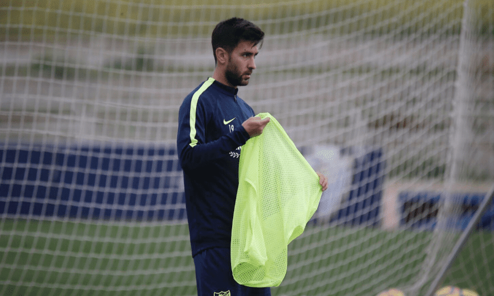 Alberto Bueno en su primer entrenamiento con el MCF. Foto: El Desmarque