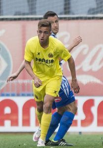 Franco Acosta en un encuentro con el Villarreal 'B'