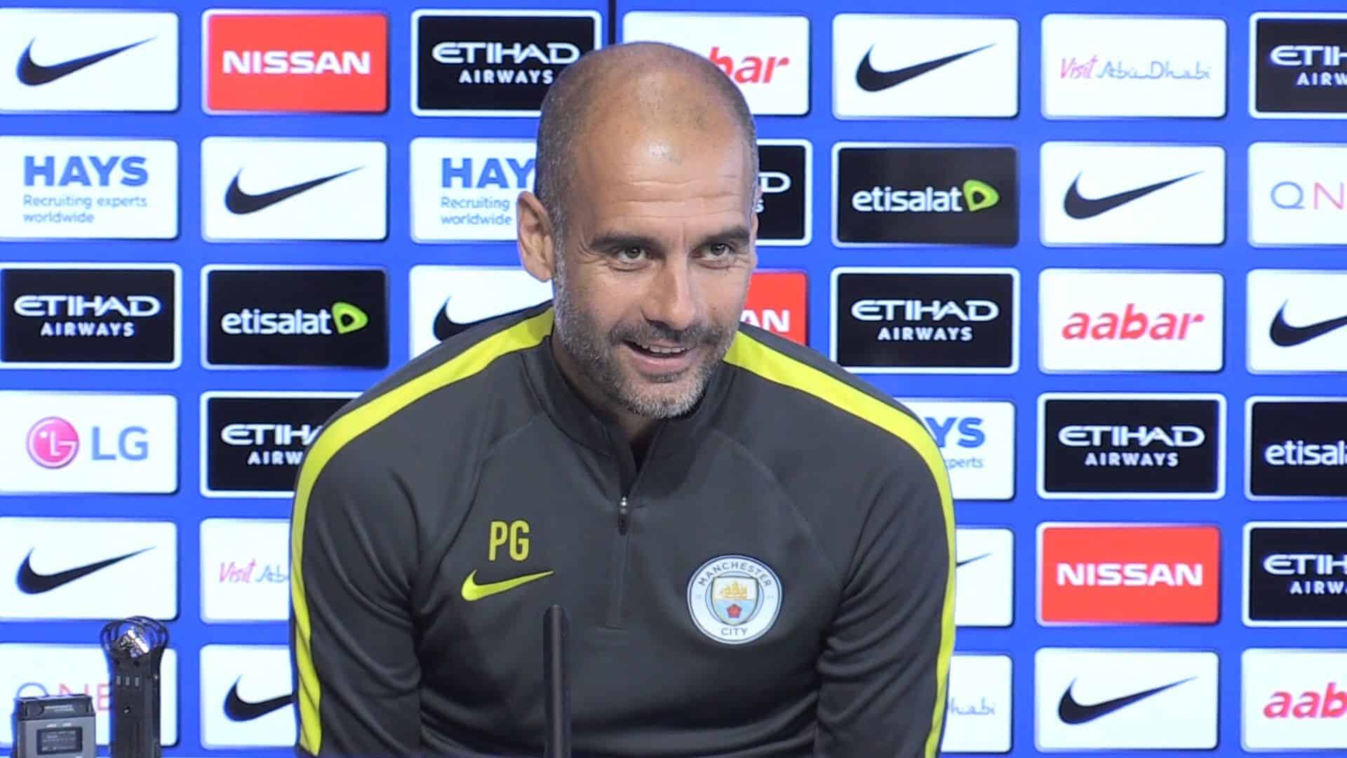 Guardiola en rueda de prensa / Foto: Manchester City