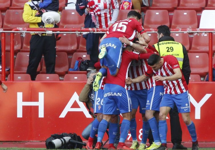 Celebración de uno de los tantos del Sporting | Imagen: Twitter
