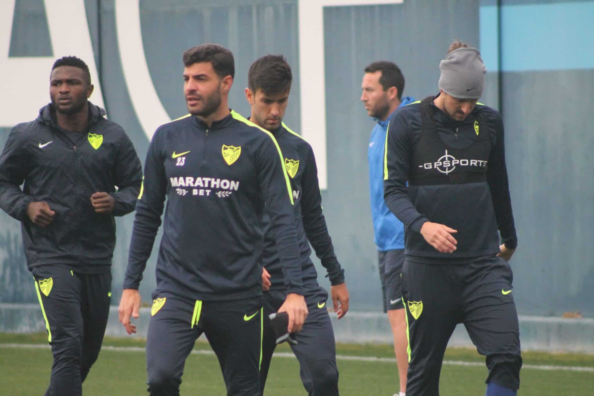 Plantilla del Málaga CF entrenando en el Anexo. Foto Sergio Gil para Grada3.com