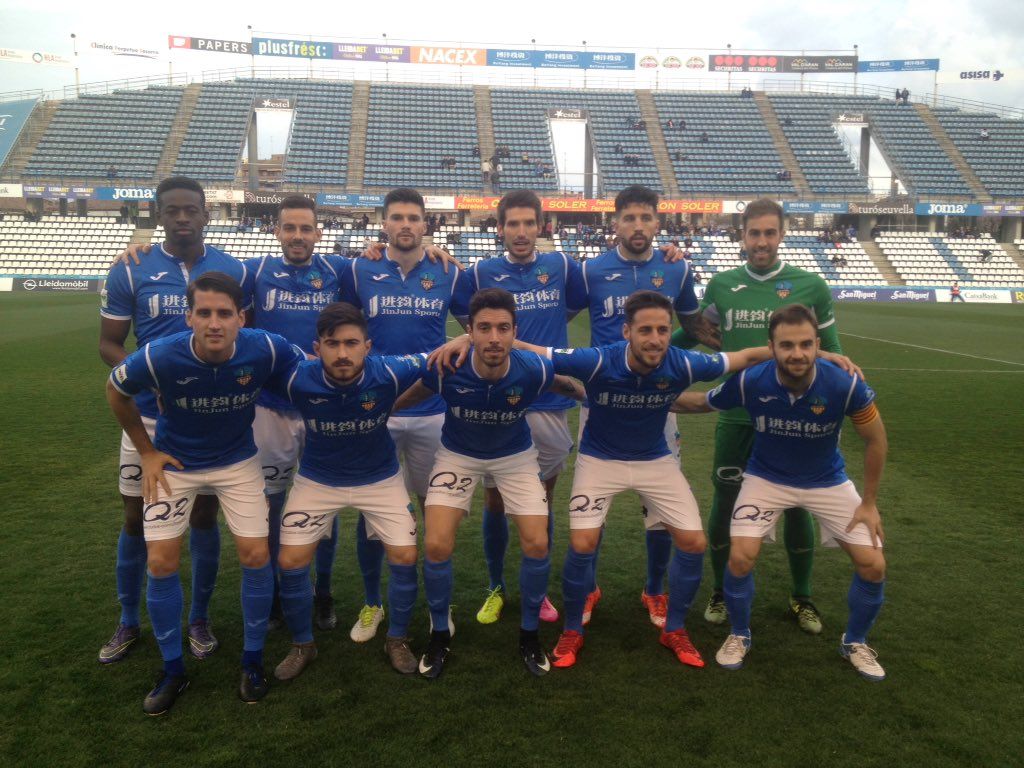 Once inicial del Lleida en su partido ante el CD Alcoyano. / Lleida Esportiu.