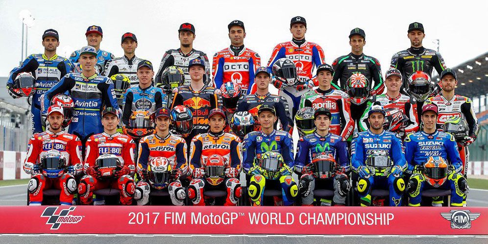 Pilotos de MotoGP en la temporada 2017 via motogp.com