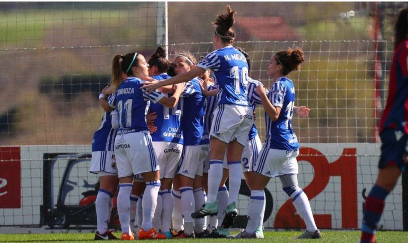 Celebración del segundo gol de las jugadoras de la Real Sociedad | Fuente: Página web oficial de la Real Sociedad