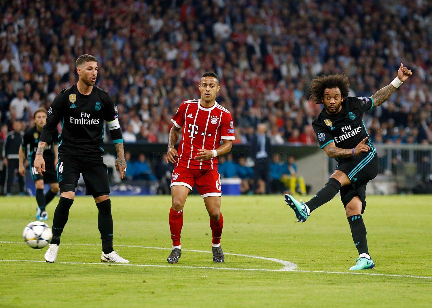 Remate del gol de Marcelo. Vía: realmadrid.com