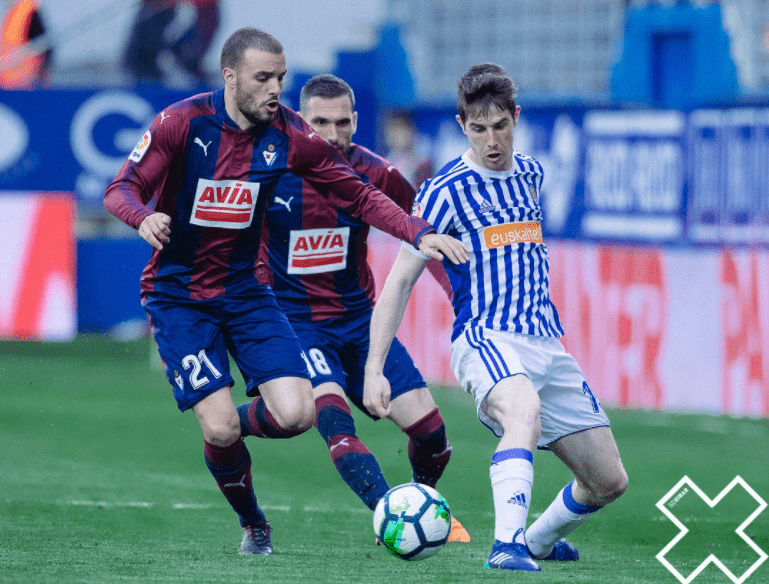 Pedro León fue uno de los jugadores más activos en ataque. Fuente: SD Eibar.