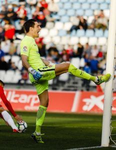 Mariño se lamenta tras encajar un gol el curso pasado