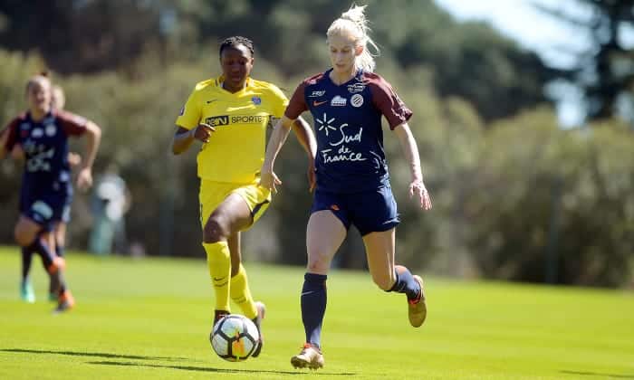 Sofia Jakobsson al ataque para Motpellier (foto: psg.fr)
