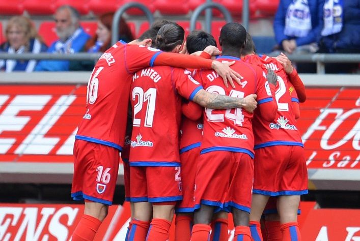 Celebración del tercer gol del Numancia | Imagen: Twitter