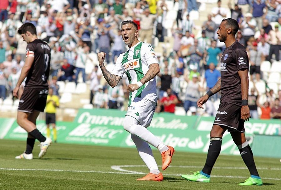 Reyes celebra su gol frente al Huesca | Imagen: Córdoba CF