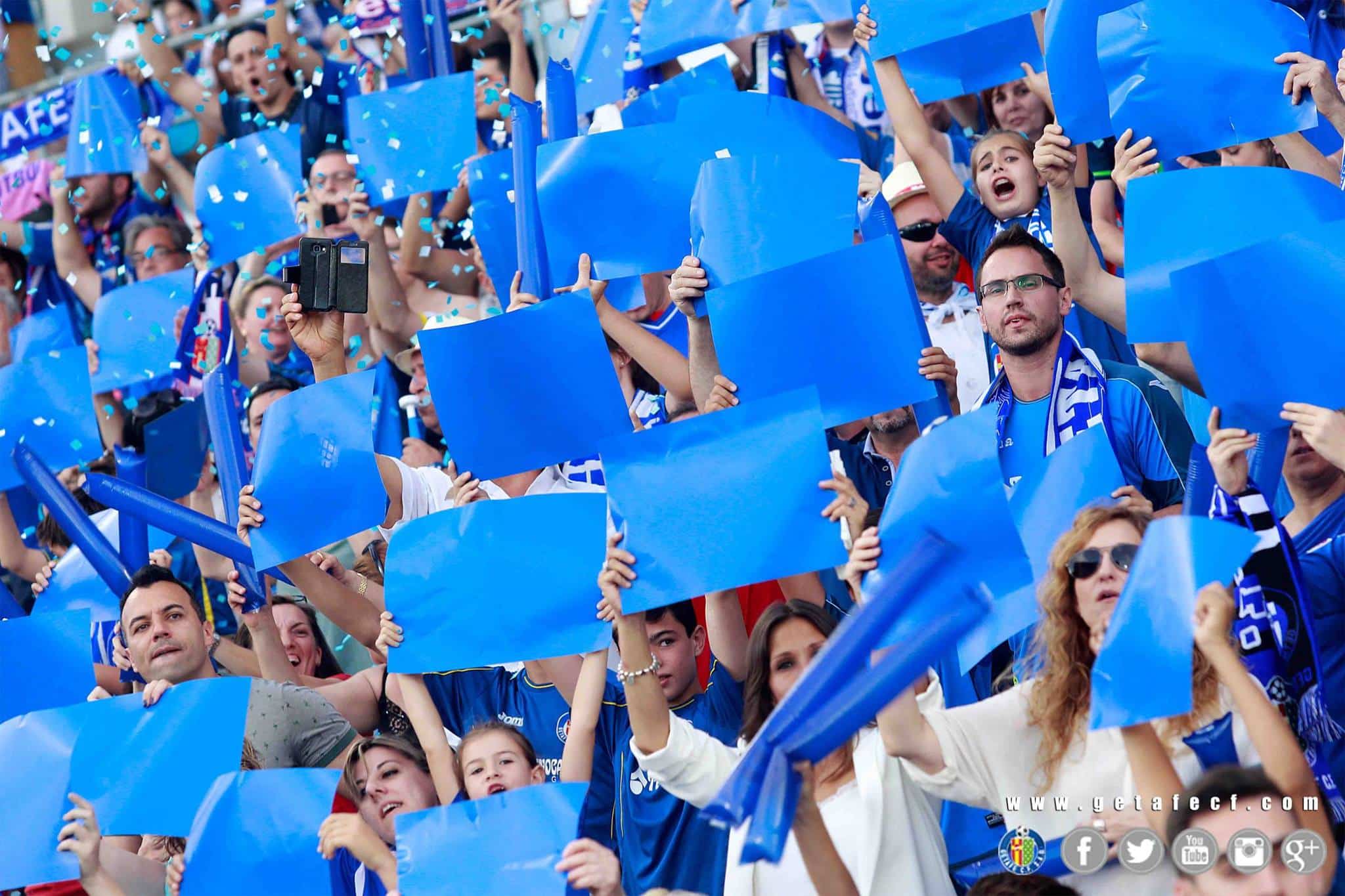 Mosaico del Getafe en el partido contra el CD Tenerife Fuente: Getafe CF
