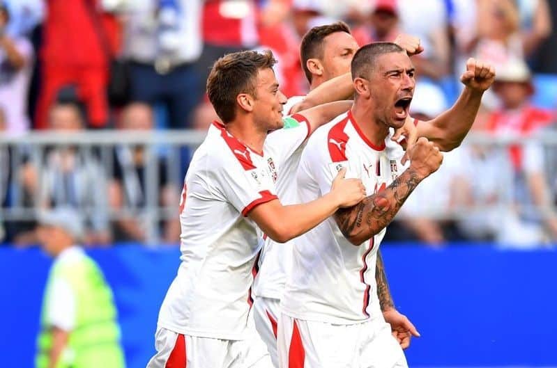 Kolarov celebra su tanto | Imagen: Federación de Fútbol de Serbia