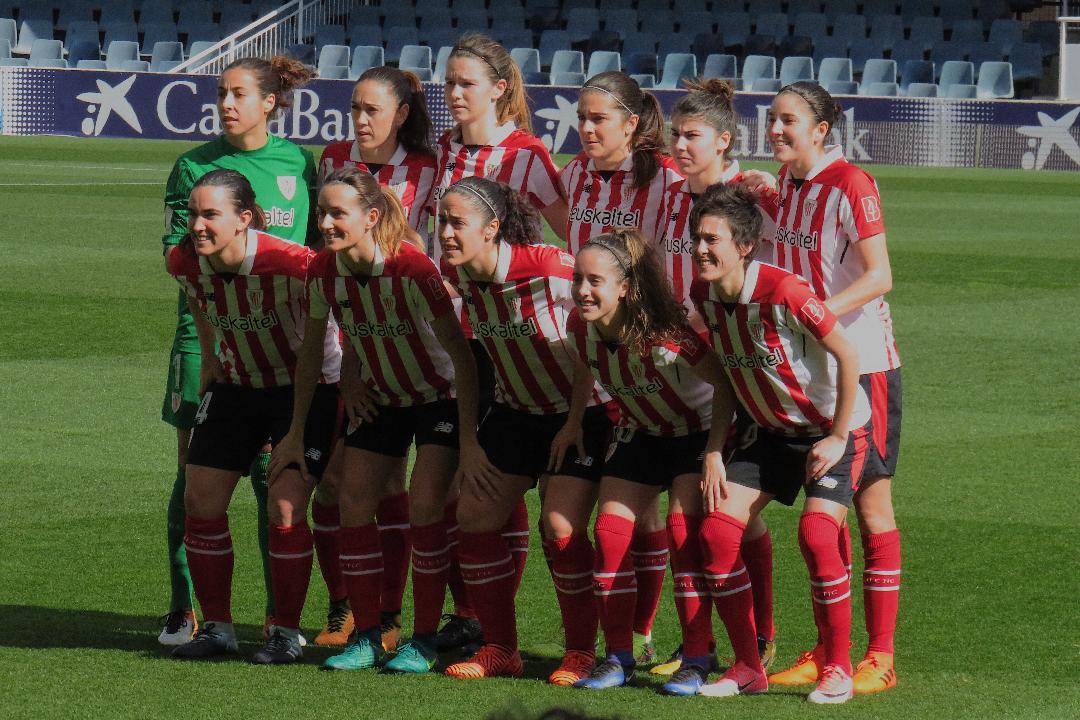 El once del Athletic Club que derrotó al FC Barcelona Femení en el Miniestadi. Fuente: Mireia Zarco (Grada3)