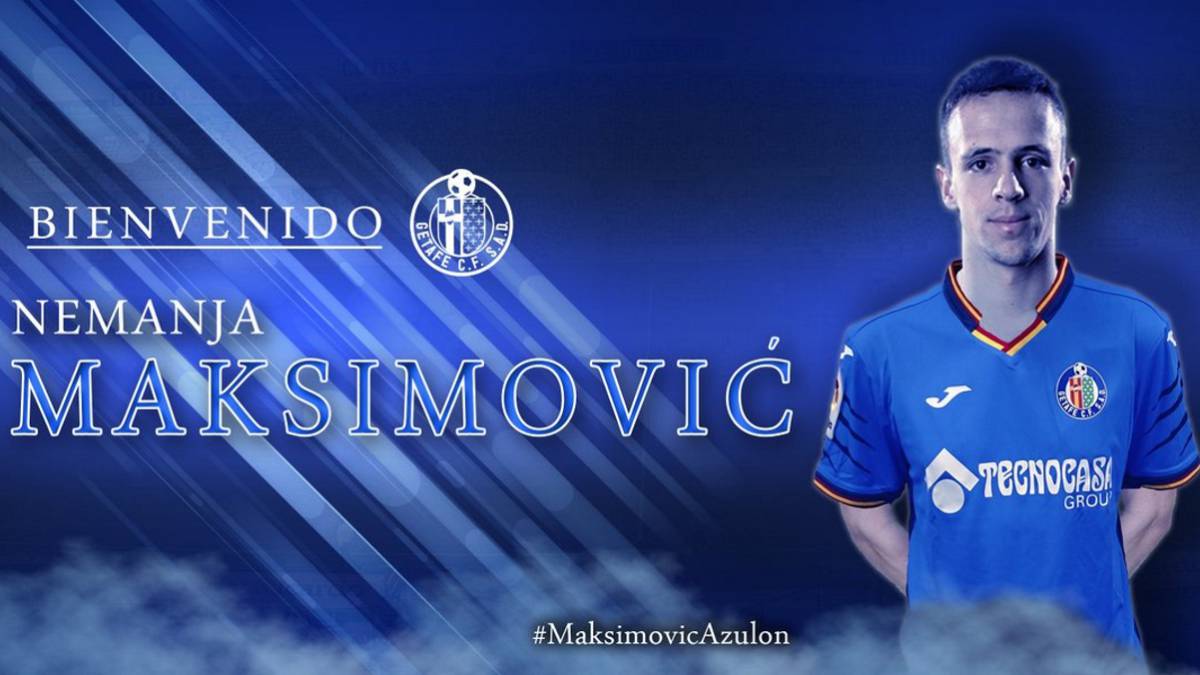 Fotomontaje del fichaje de Maksimovic. Fuente. Getafe CF