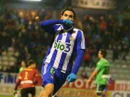 Andy celebra un gol con la Ponferradina