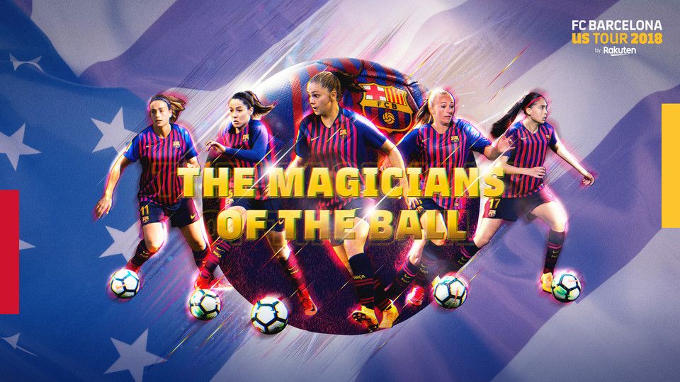 Cartel de USTour2018 del FCB Femení. Imagen: www.fcbarcelona.es