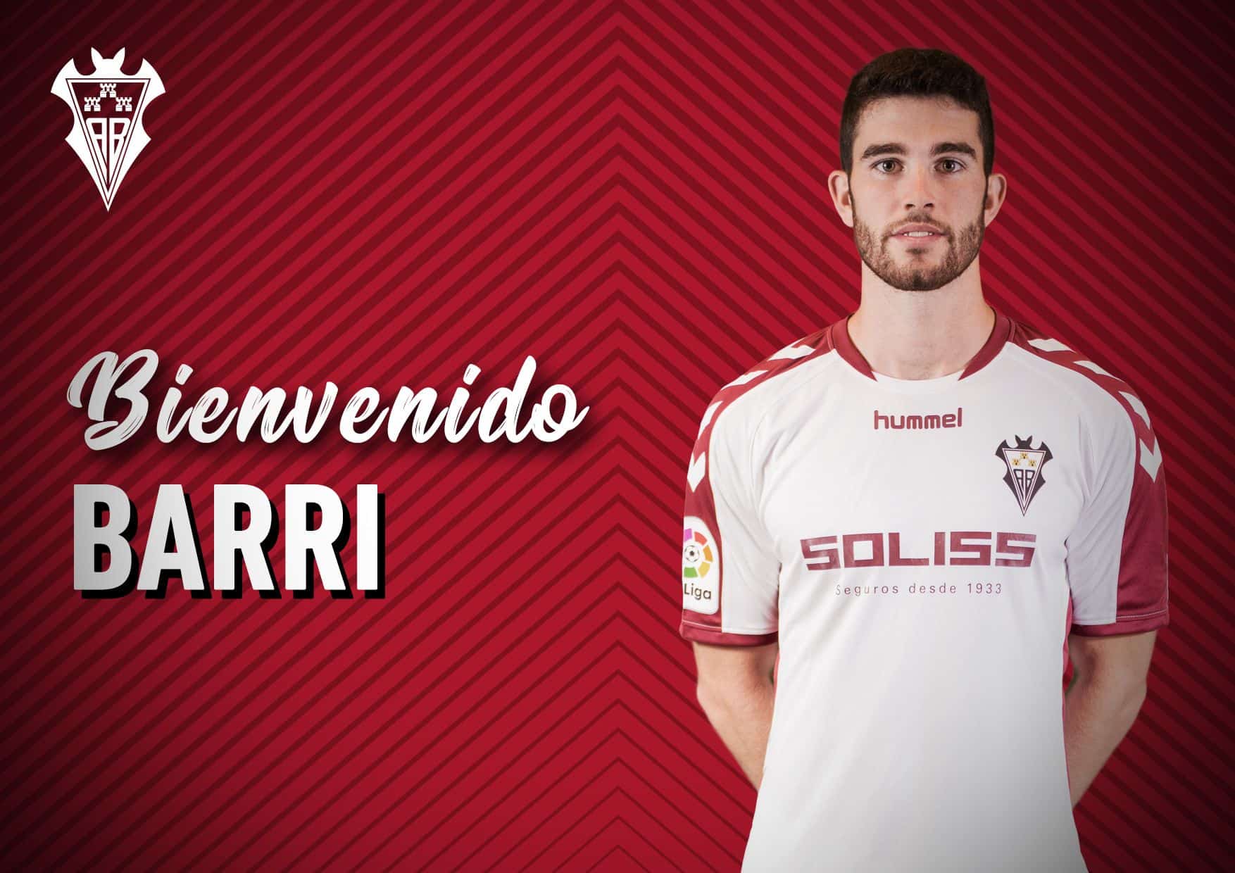 Diego Barri vestirá la camiseta del Albacete. Fuente: Albacete Balompié