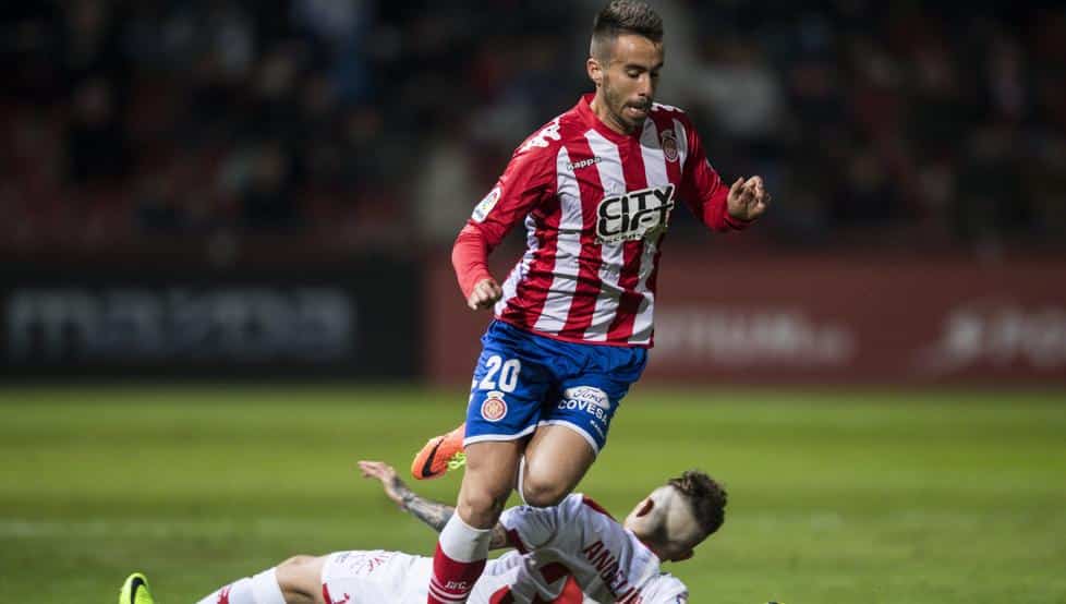 Sebas Corís en un partido con el Girona hace dos campañas