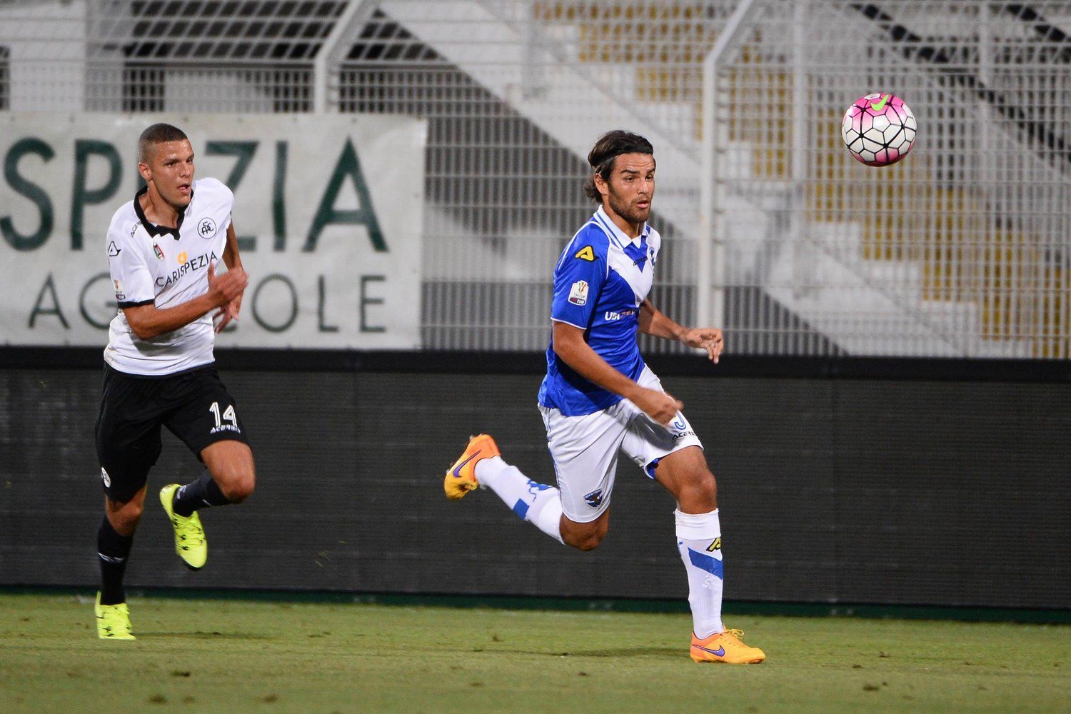 SPORT CALCIO LA SPEZIA COPPA ITALIA SPEZIA BRESCIA NELLA FOTO SOMMA 08-08-2015 AGENZIA REPORTER ZANARDELLI