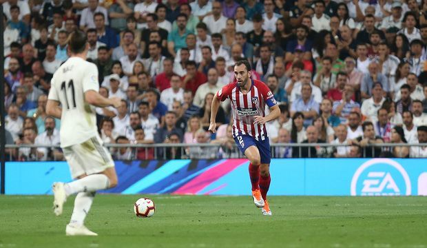 Diego Godín en un Real Madrid - Atlético de Madrid. Foto: Atlético de Madrid.