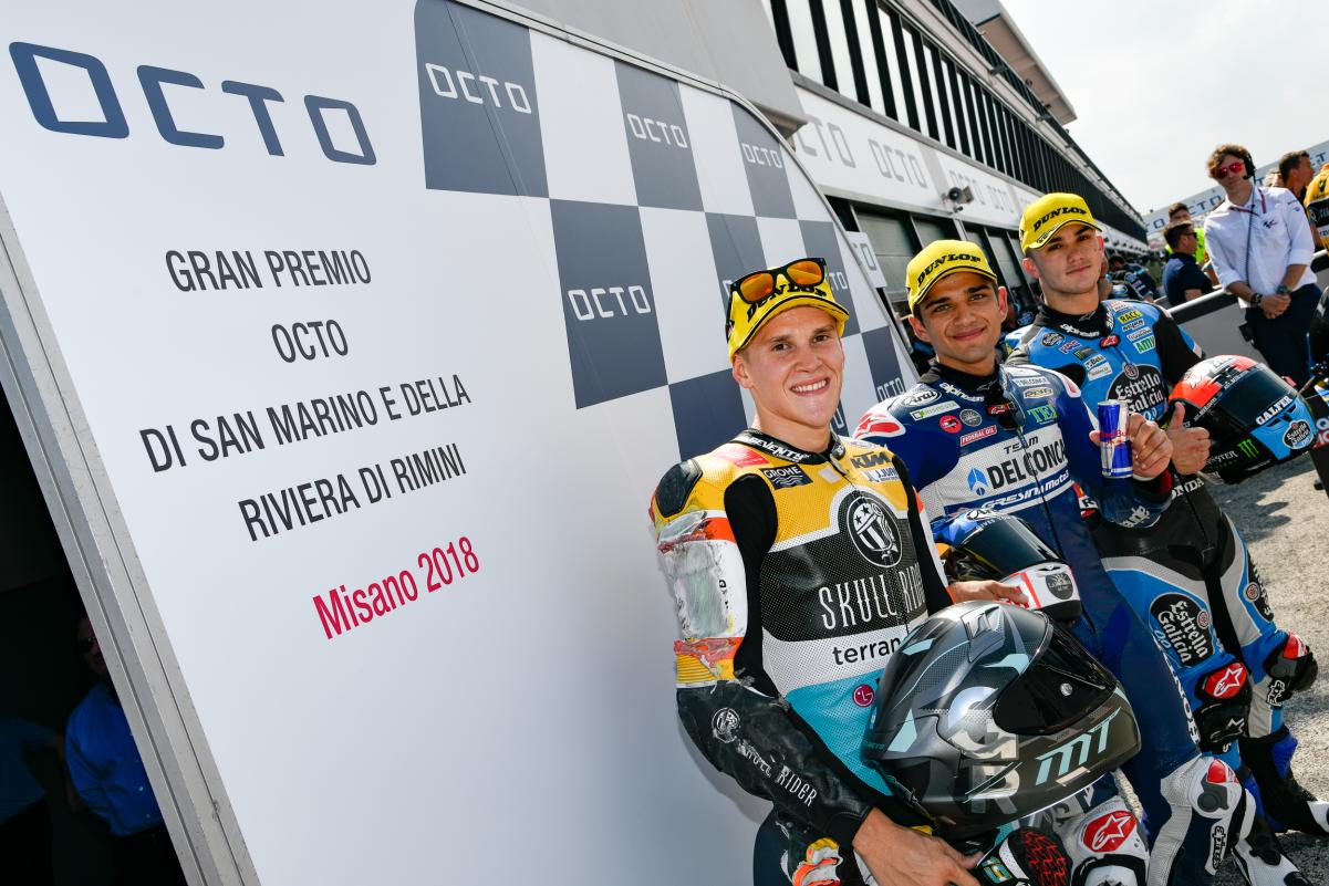 La primera fila del GP de San Marino. Foto: motogp.com