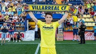 Cáseres en su presentación con el Villarreal