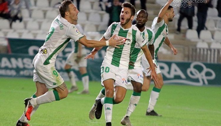 Andrés celebra su tanto frente al Deportivo
