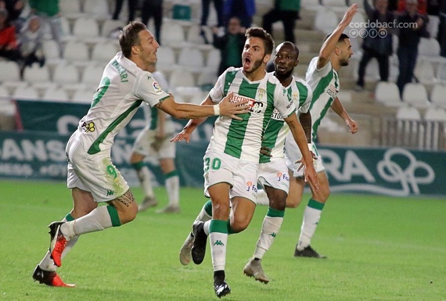 Andrés celebra su tanto frente al Deportivo | Imagen: Charo Tobajas (Córdoba CF)