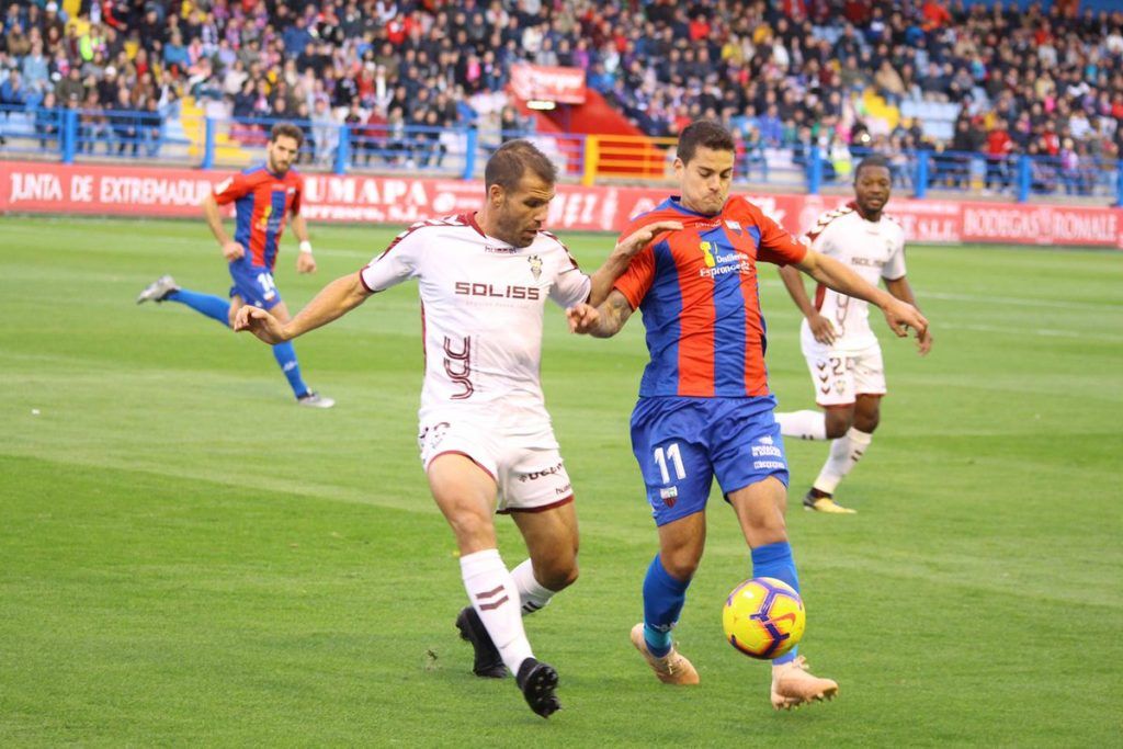 Momento del partido Extremadura - Albacete.