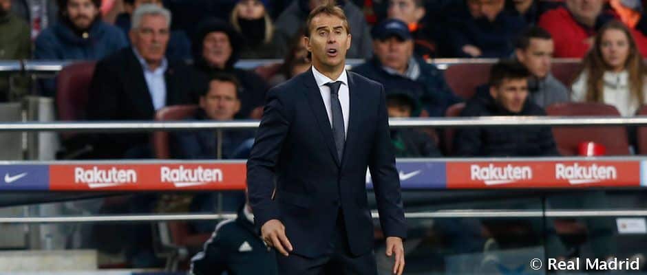 Julen Lopetegui en un partido entre Barcelona - Real Madrid. Foto: Real Madrid Club de Fútbol.