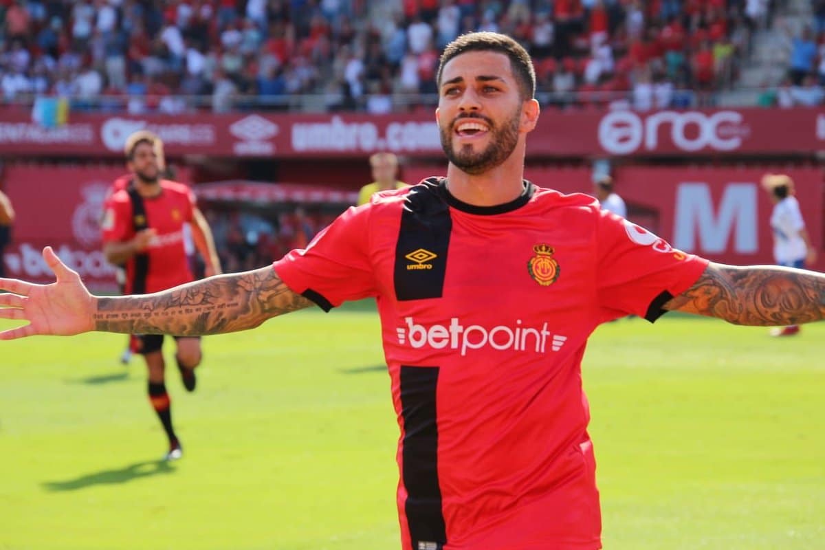 Aridai celebrando el 1-0. (fuente: "RCD_Mallorca)