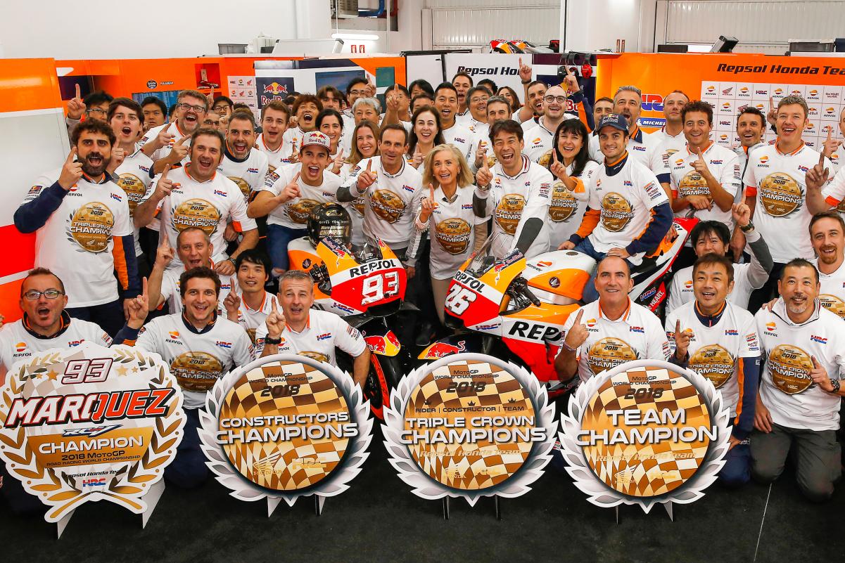 El Repsol Honda Team consiguió el mundial de equipos y se despidió de Pedrosa//Fuente: motogp.com