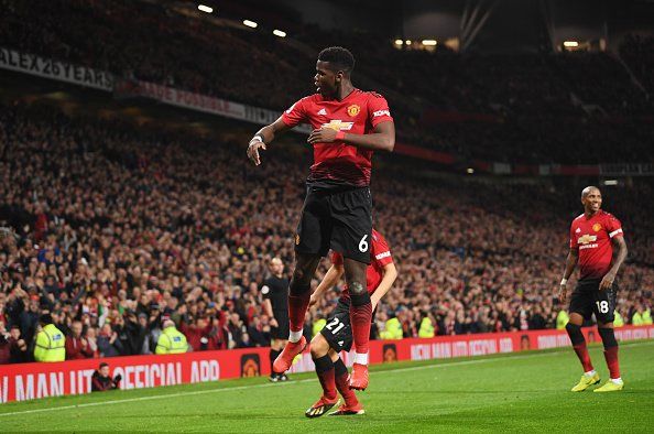 Pogba festejando.