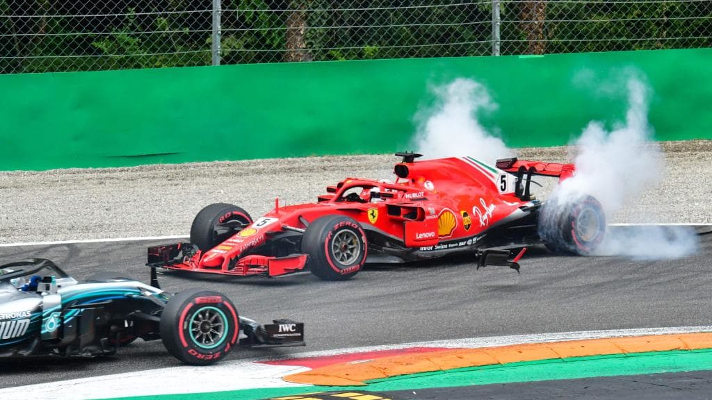Vettel trompea en Monza, Italia. Cortesía: Gold Coast Bulletin