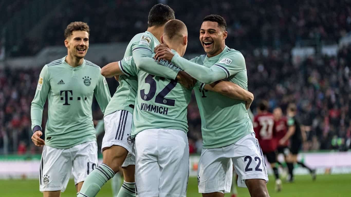 Celebración de uno de los goles. Vía. fcbayern.com