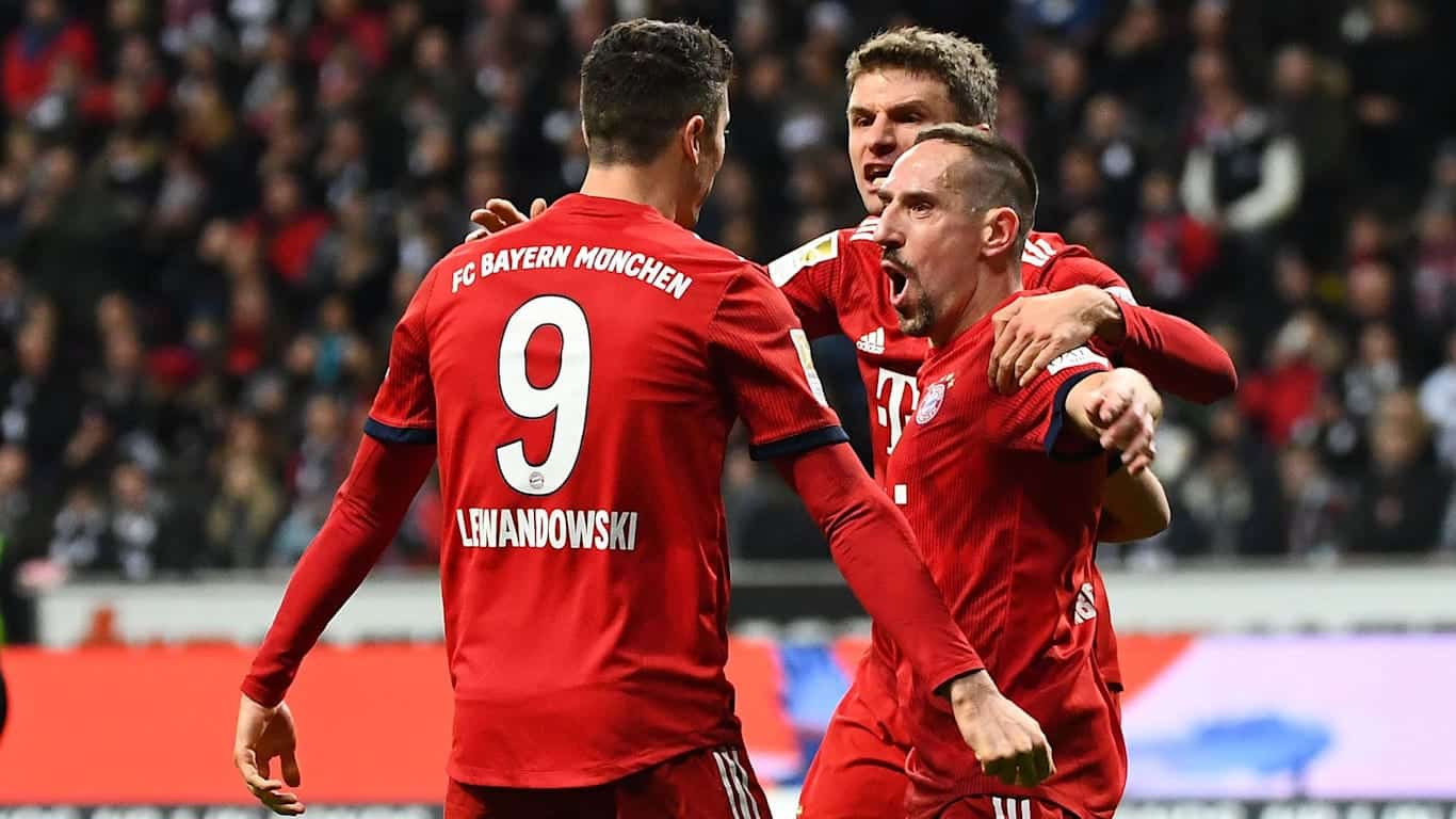 Festejo de uno de los goles. Vía: fcbayern.com