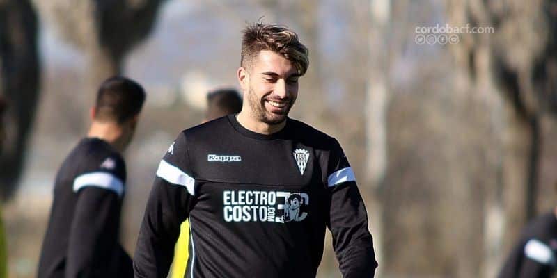 Josema durante un entrenamiento tras su vuelta | Imagen: Charo Tobajas (Córdoba CF)