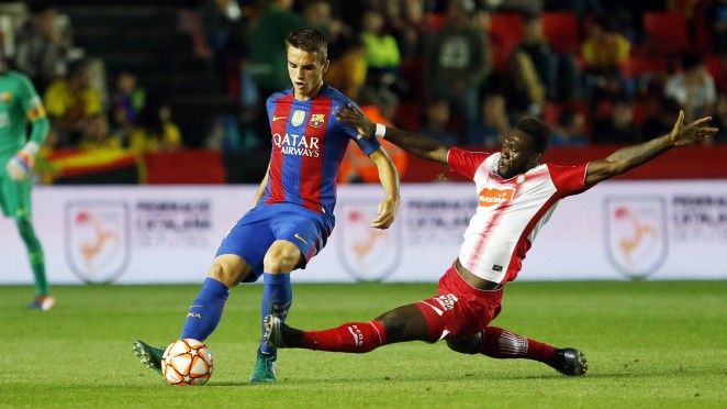 Carbonell durante su etapa culé frente al Espanyol | Imagen: CF Reus