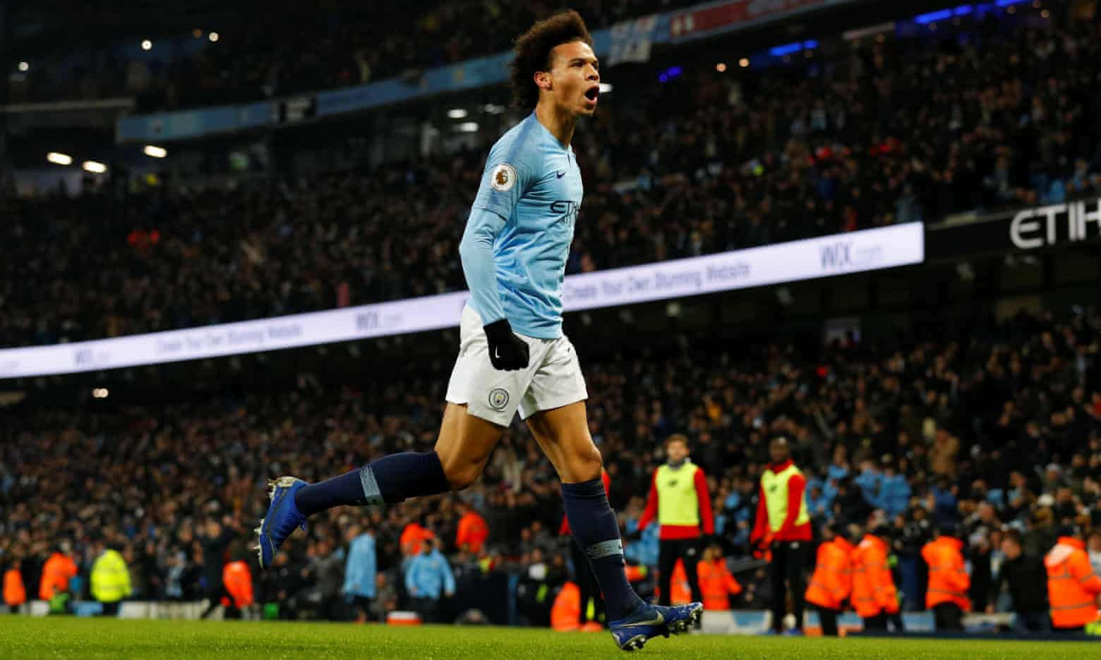 Sané festeja el gol de la victoria de los Citizens. Foto: Phil Noble / Reuters