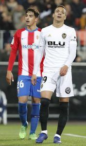 Cordero en Copa del Rey frente al Valencia