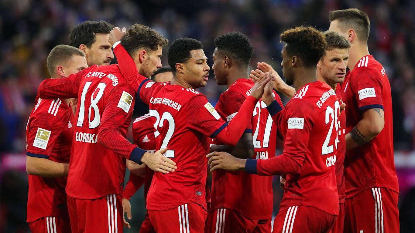 Celebración de los jugadores del Bayern. Vía. fcbayern.com