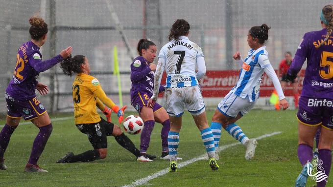 Un instante del encuentro disputado en la mañana de ayer. Fuente: Real Sociedad.
