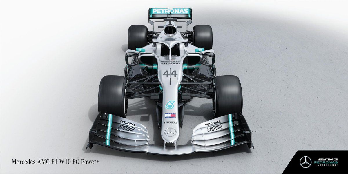 Plano general del W10. Cortesía: @MercedesAMGF1